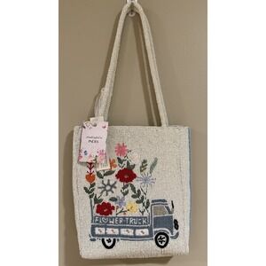 New Release Handcrafted in India Flower Truck Embroidered Beaded Bag Viral